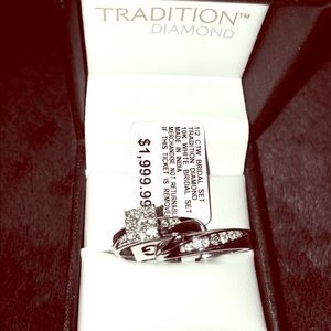 White gold 10k  real certified diamond 0,50ct